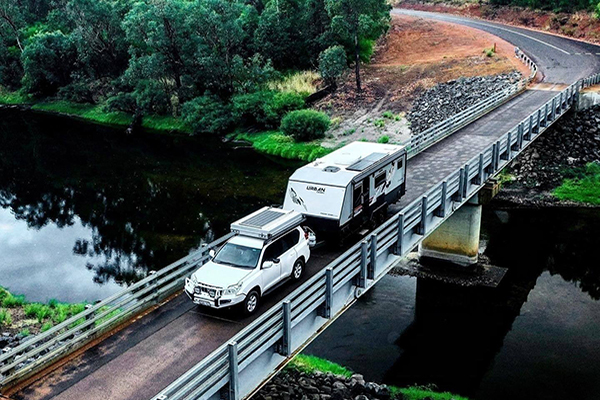 On the road to a free campground in Australia